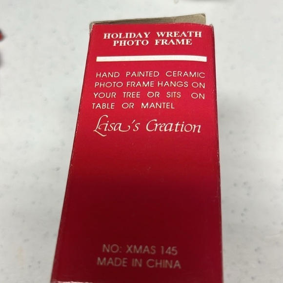 Avon Holiday Wreath Photo Frame Vintage - Picture 5 of 9
